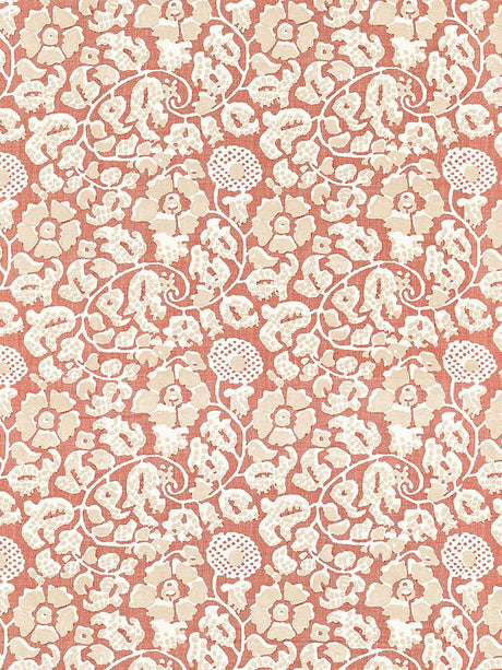 Scalamandre Maiden Floral Terracotta Fabric