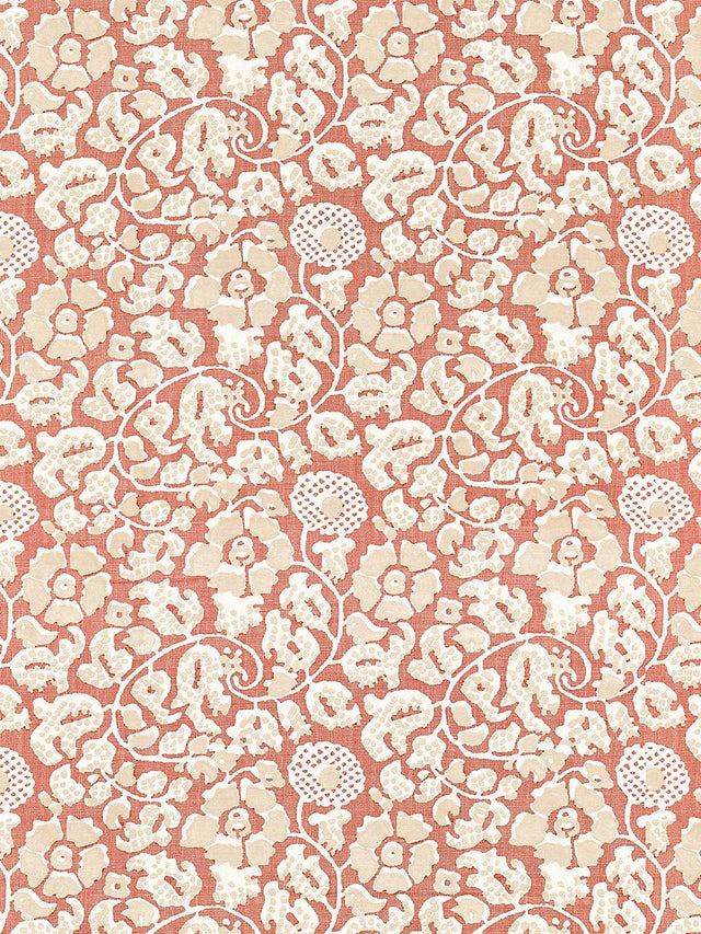 Scalamandre Maiden Floral Terracotta Fabric