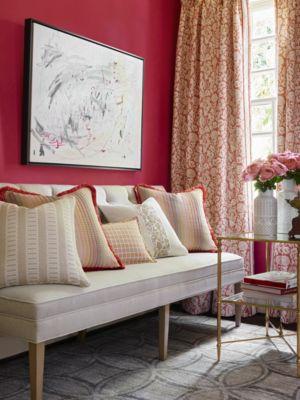 Grey Watkins Maiden Floral Terracotta Fabric