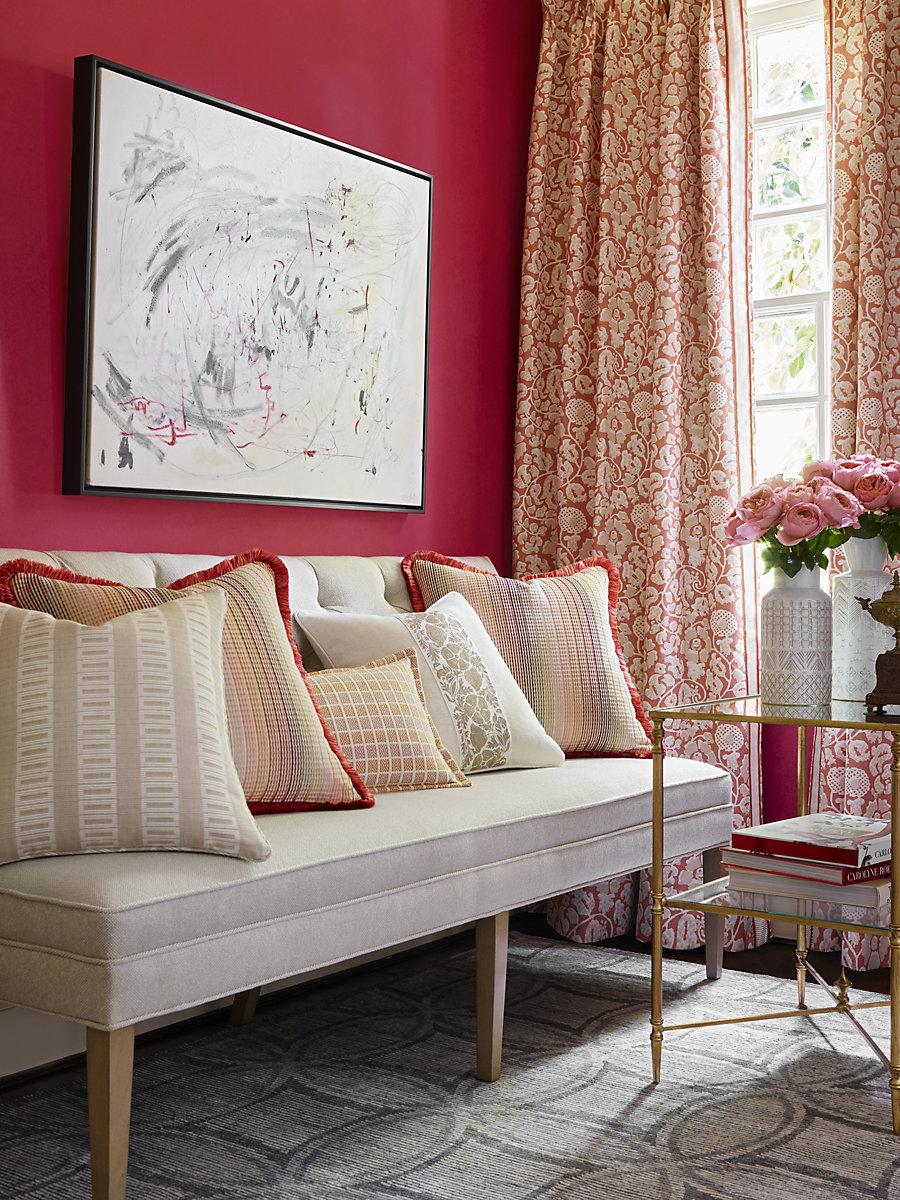 Scalamandre Maiden Floral Terracotta Fabric