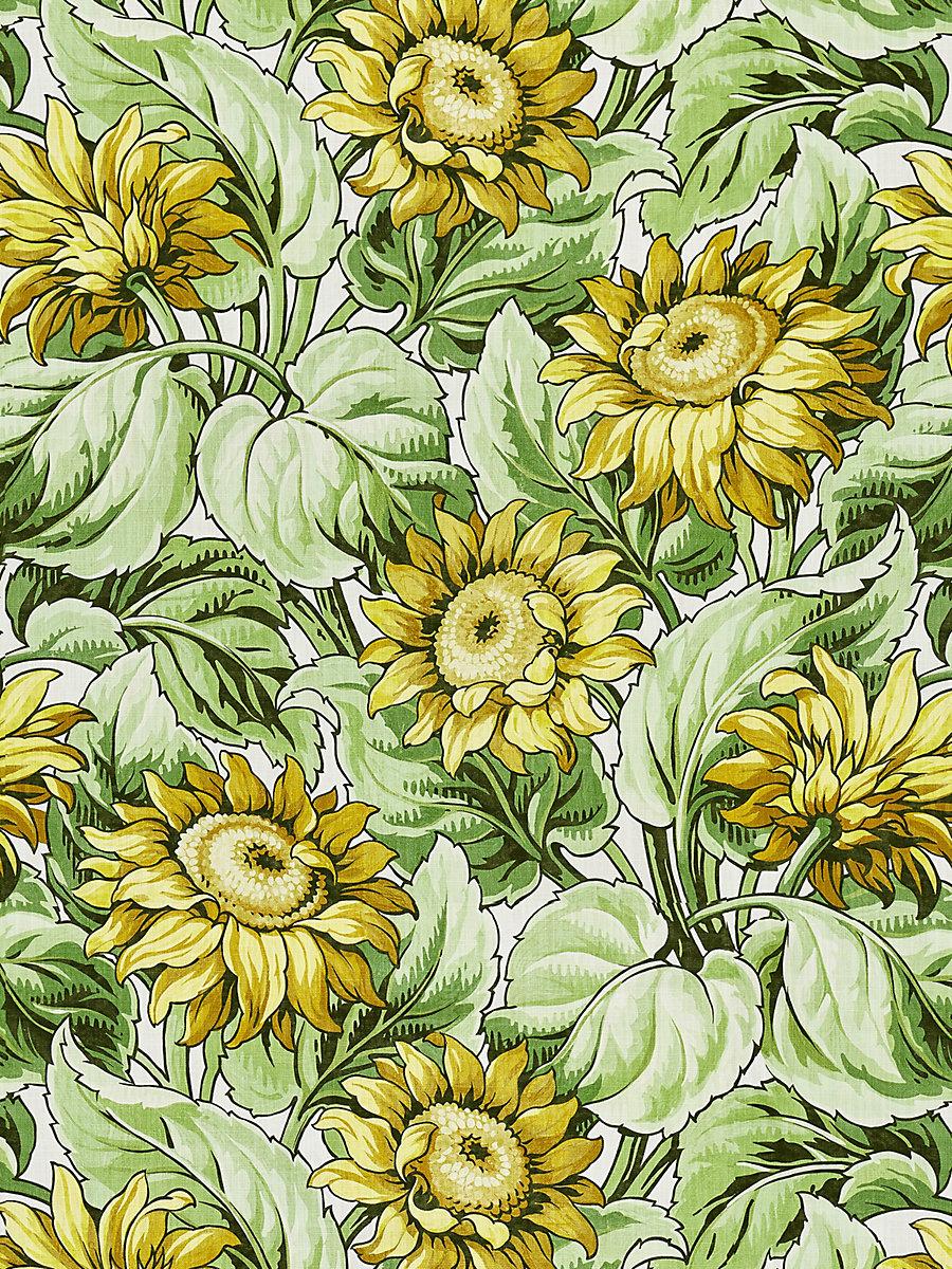 Scalamandre Sunflower Print Harvest Fabric