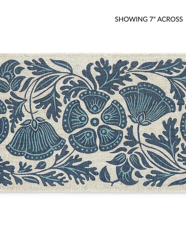 Scalamandre Gretel Printed Tape Bluebird Trim