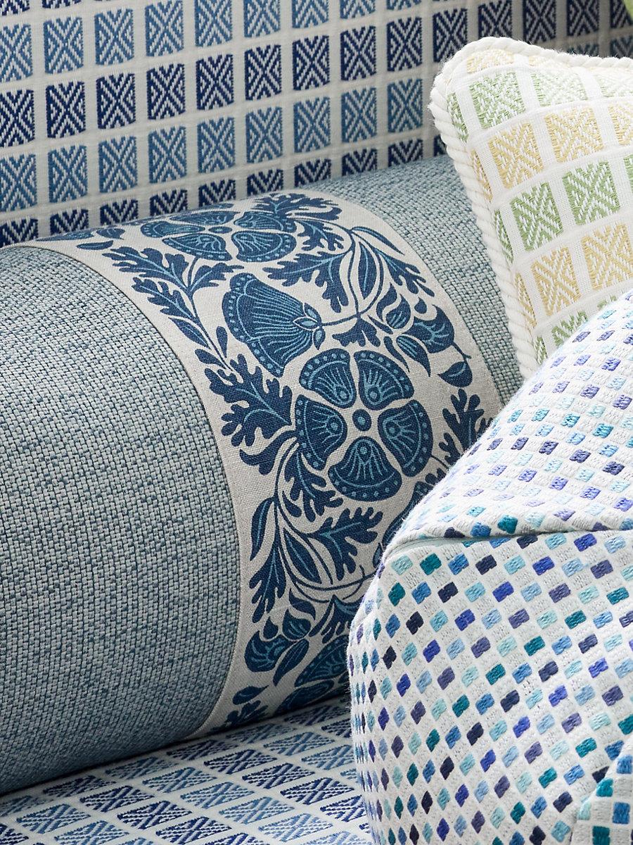Scalamandre Gretel Printed Tape Bluebird Trim