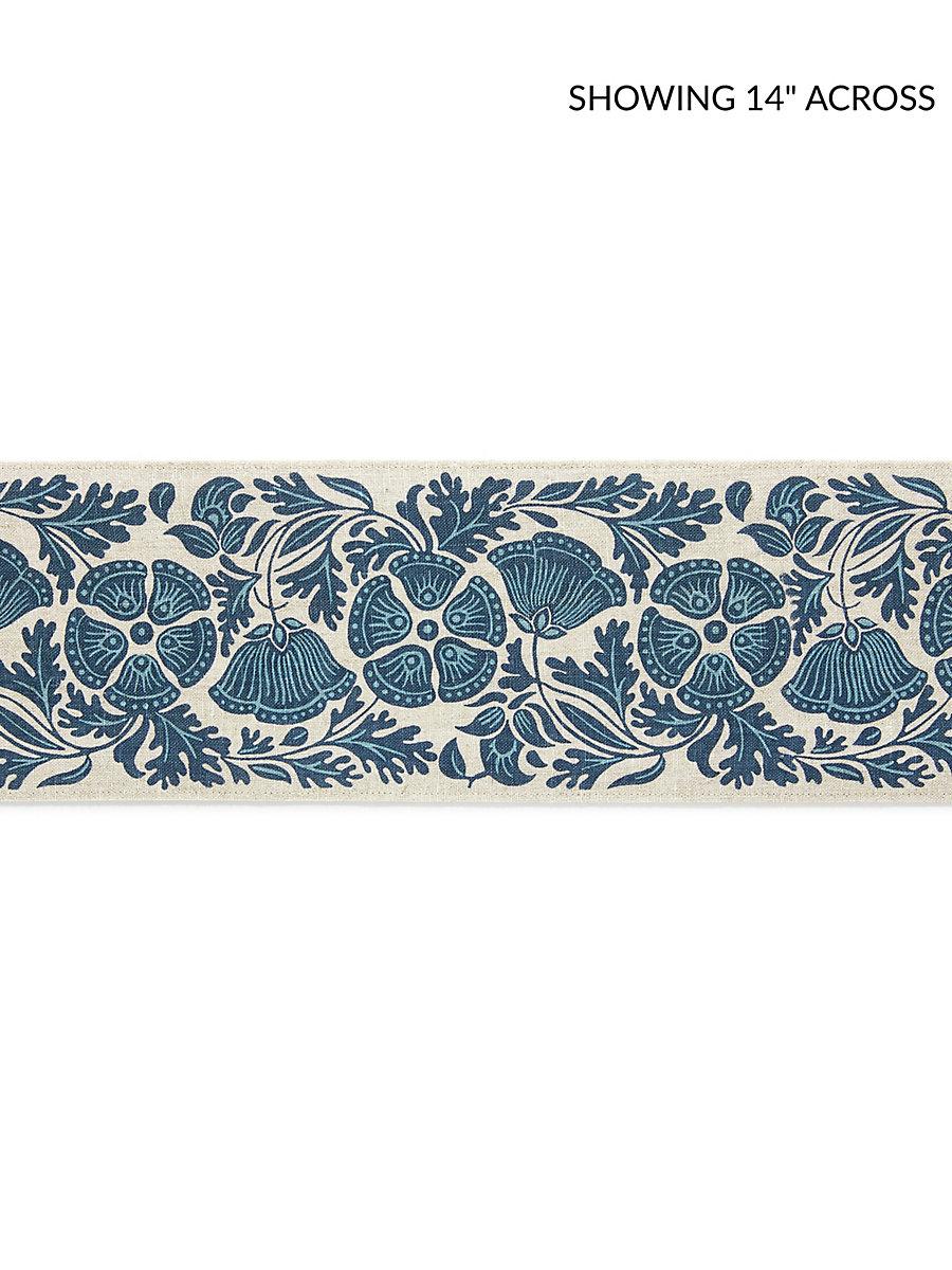 Scalamandre Gretel Printed Tape Bluebird Trim