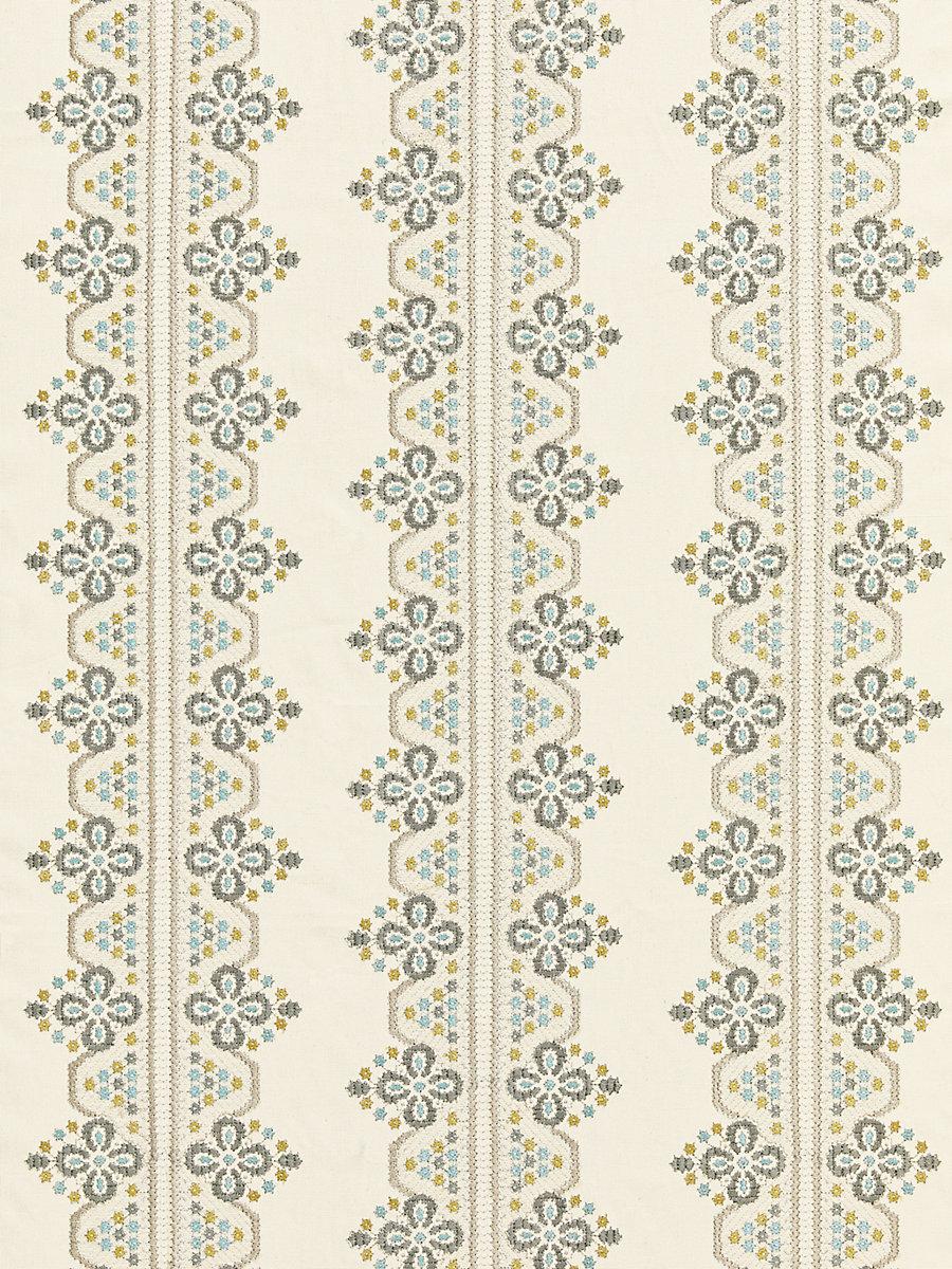 Scalamandre Imogen Embroidery Earl Grey Fabric