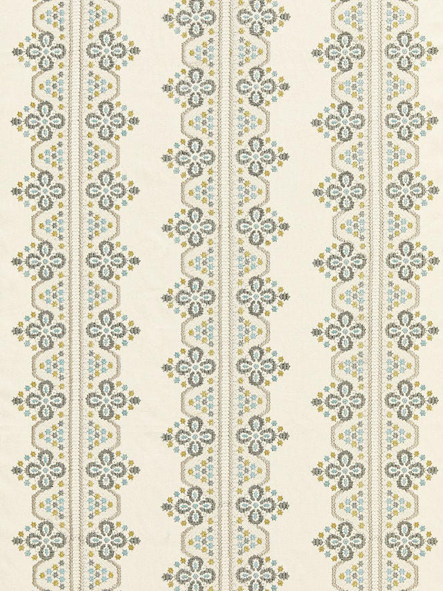 Scalamandre Imogen Embroidery Earl Grey Fabric