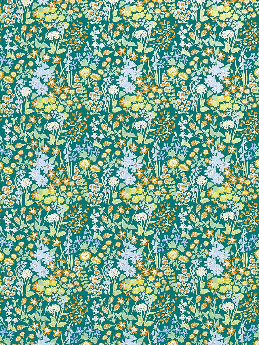 Scalamandre Nymph Floral Emerald Multi Fabric