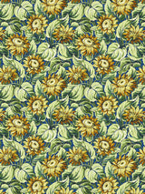 Scalamandre Sunflower Print Cobalt Fabric
