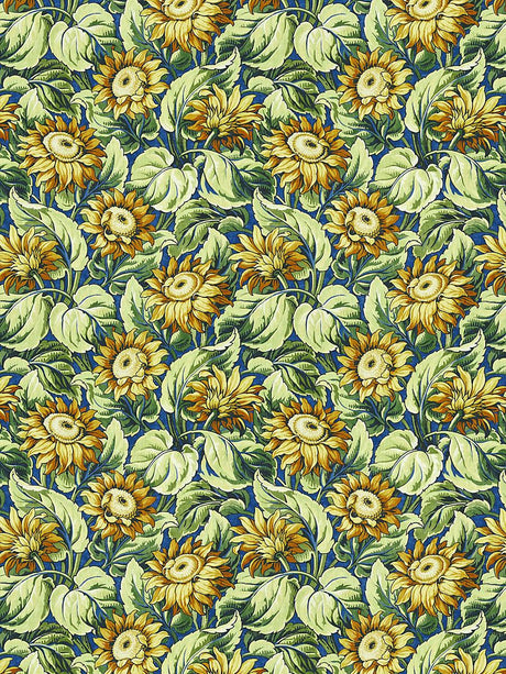 Scalamandre Sunflower Print Cobalt Fabric