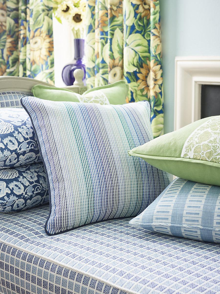 Scalamandre Anderson Velvet Stripe River Fabric