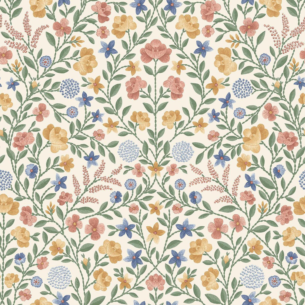 Cole & Son COURT EMBROIDERY CORAL Wallpaper