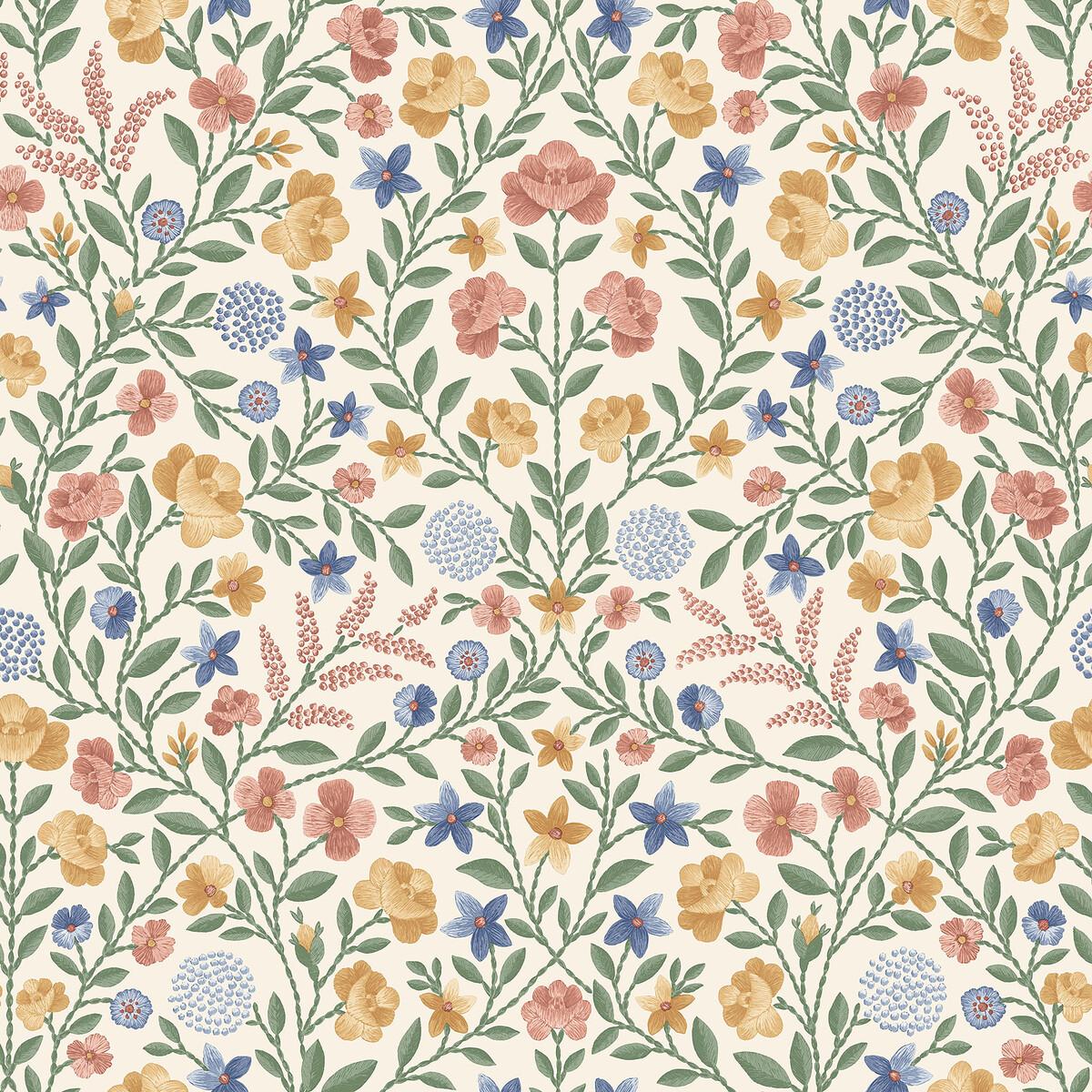Cole & Son Court Embroidery Coral Wallpaper