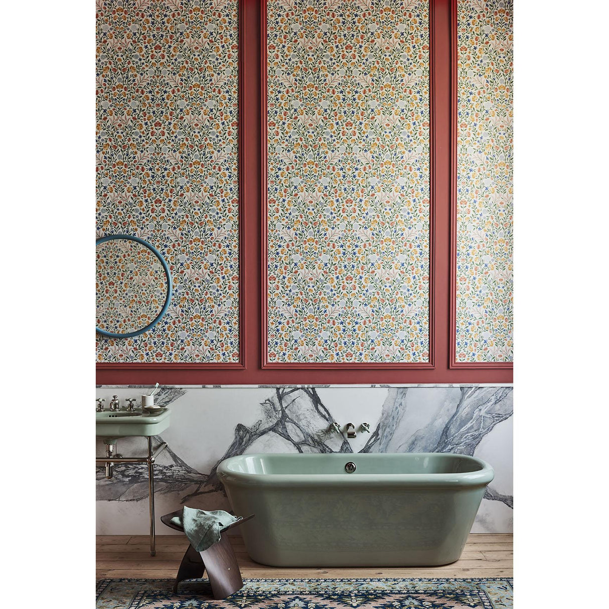 Cole & Son COURT EMBROIDERY CORAL Wallpaper