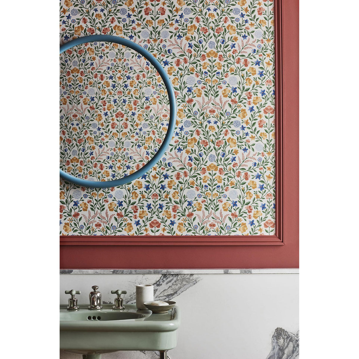 Cole & Son COURT EMBROIDERY CORAL Wallpaper