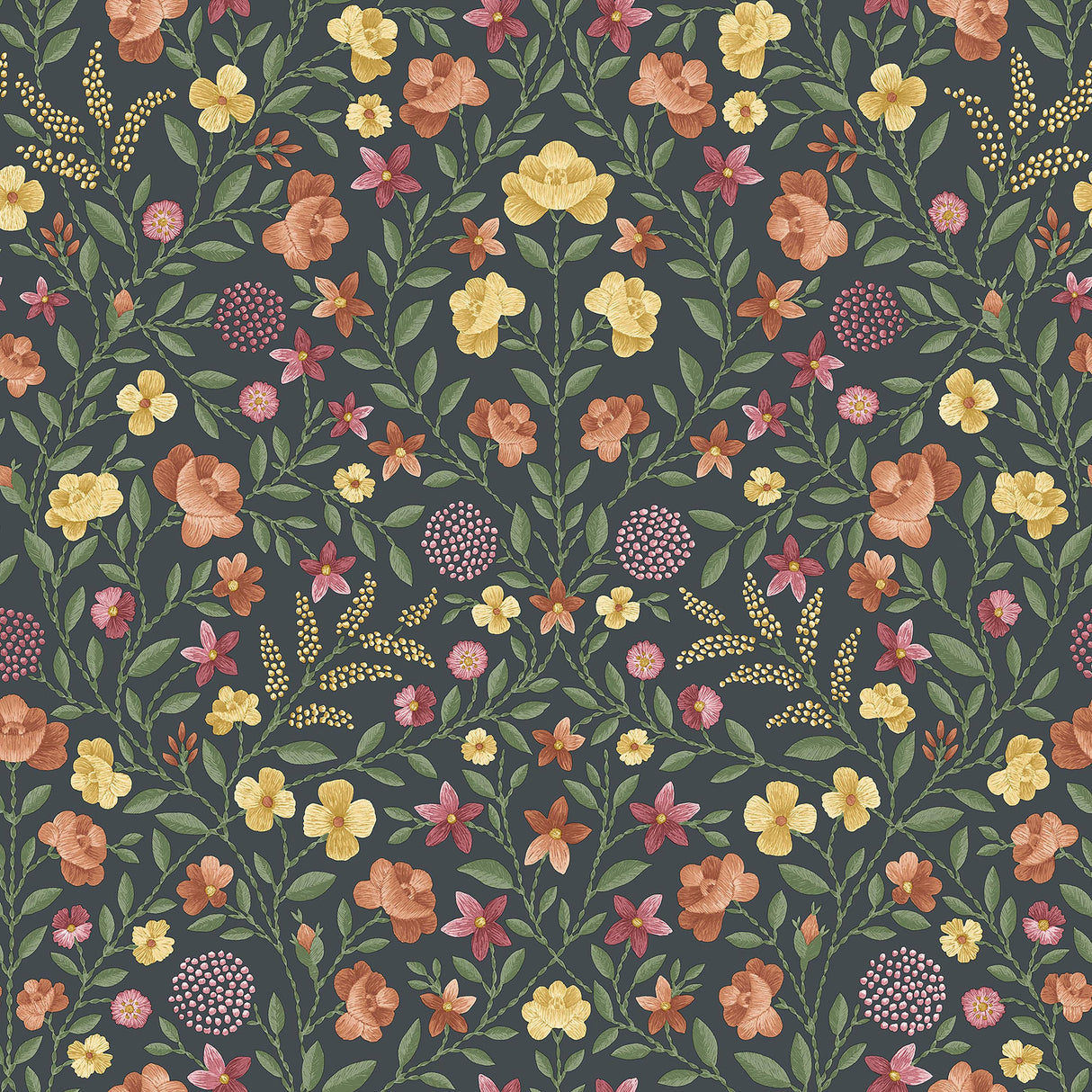 Cole & Son COURT EMBROIDERY MARIGOLD Wallpaper