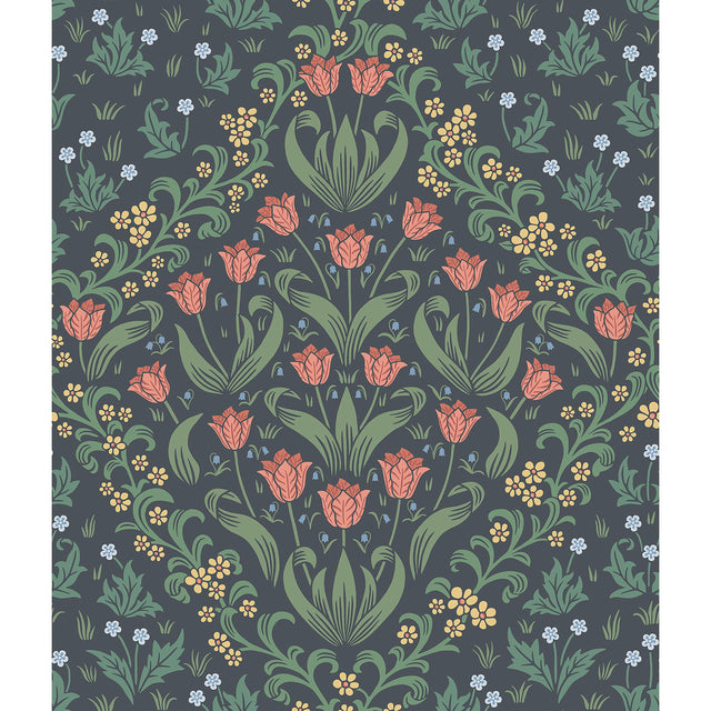 Cole & Son TUDOR GARDEN RO&FGRN/CHAR Wallpaper