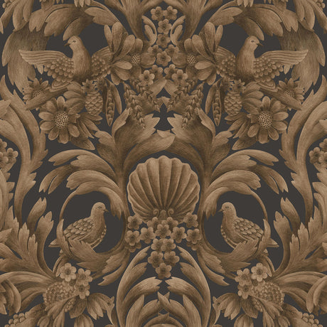 Cole & Son GIBBONS CARVING MBRNZ/CHR Wallpaper