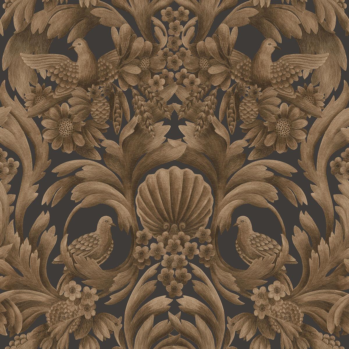 Cole & Son Gibbons Carving Mbrnz/Chr Wallpaper