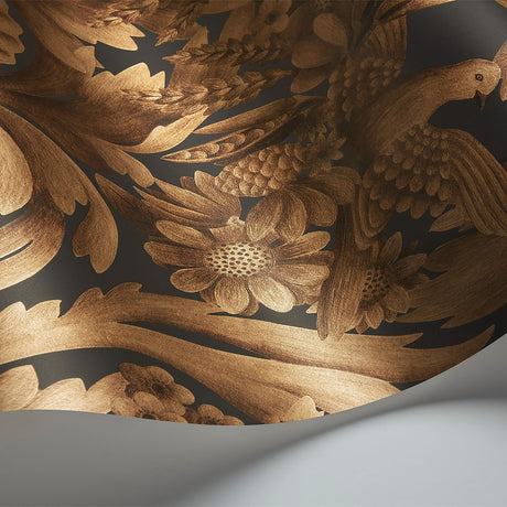 Cole & Son GIBBONS CARVING MBRNZ/CHR Wallpaper