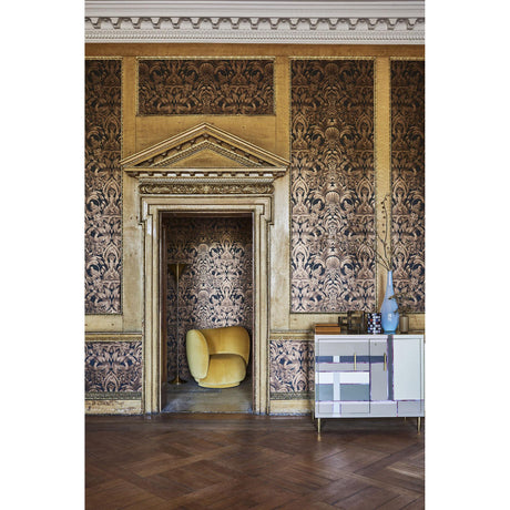 Cole & Son GIBBONS CARVING MBRNZ/CHR Wallpaper
