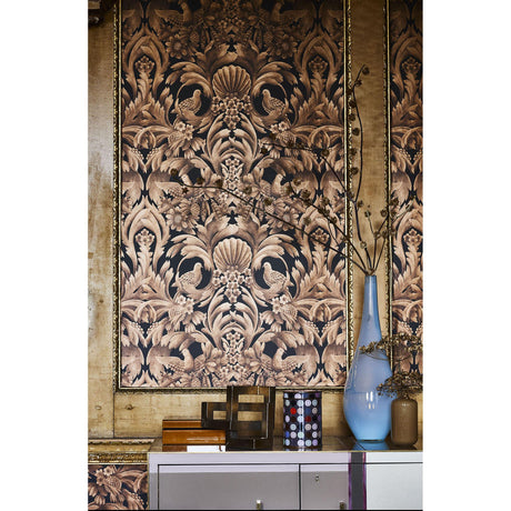 Cole & Son GIBBONS CARVING MBRNZ/CHR Wallpaper