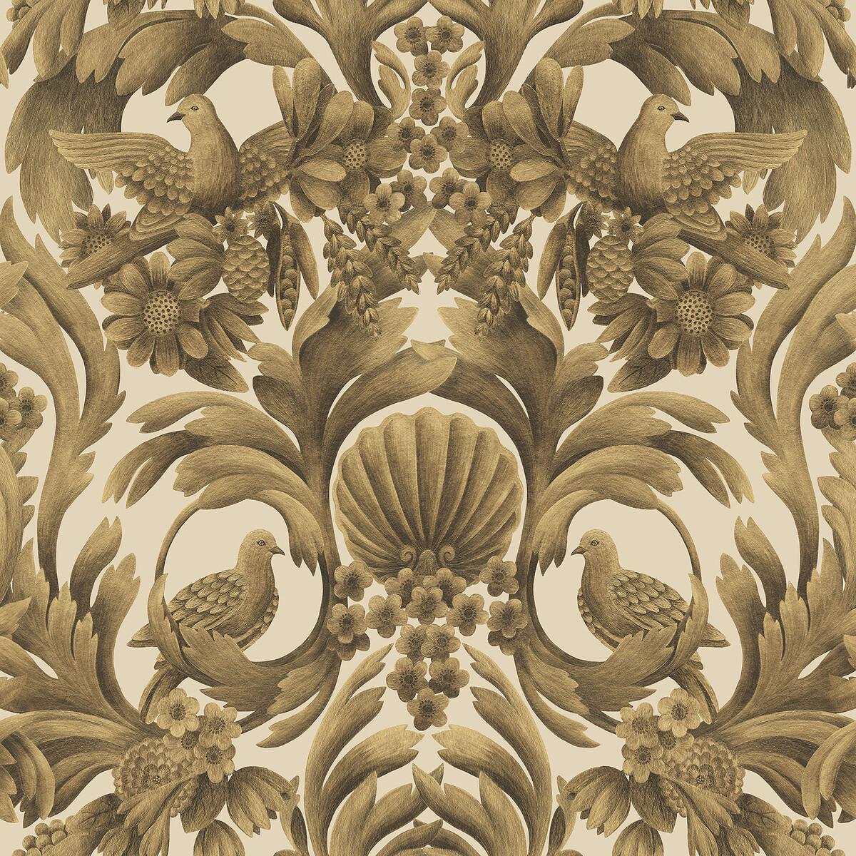 Cole & Son Gibbons Carving Mgld/Sand Wallpaper
