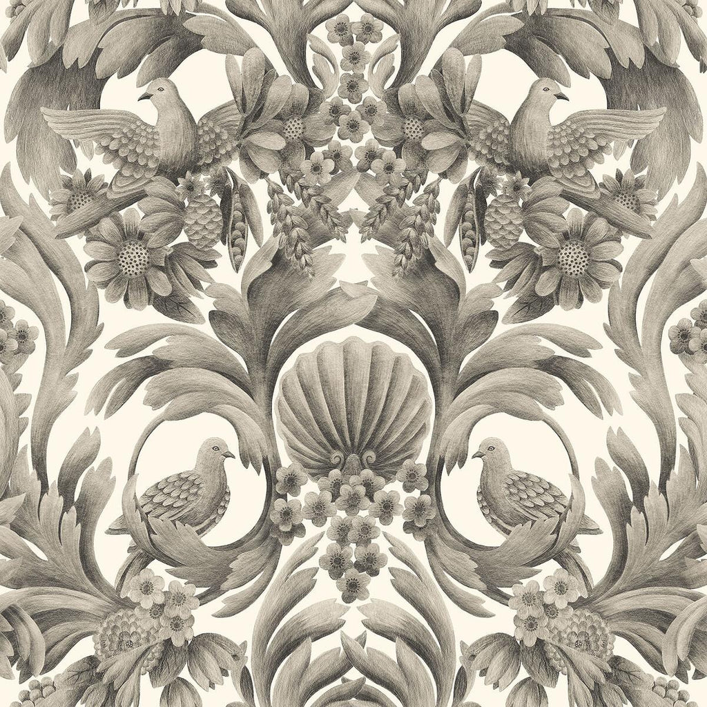 Cole & Son GIBBONS CARVING SOOT/STON Wallpaper