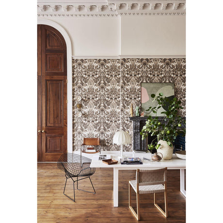 Cole & Son GIBBONS CARVING SOOT/STON Wallpaper