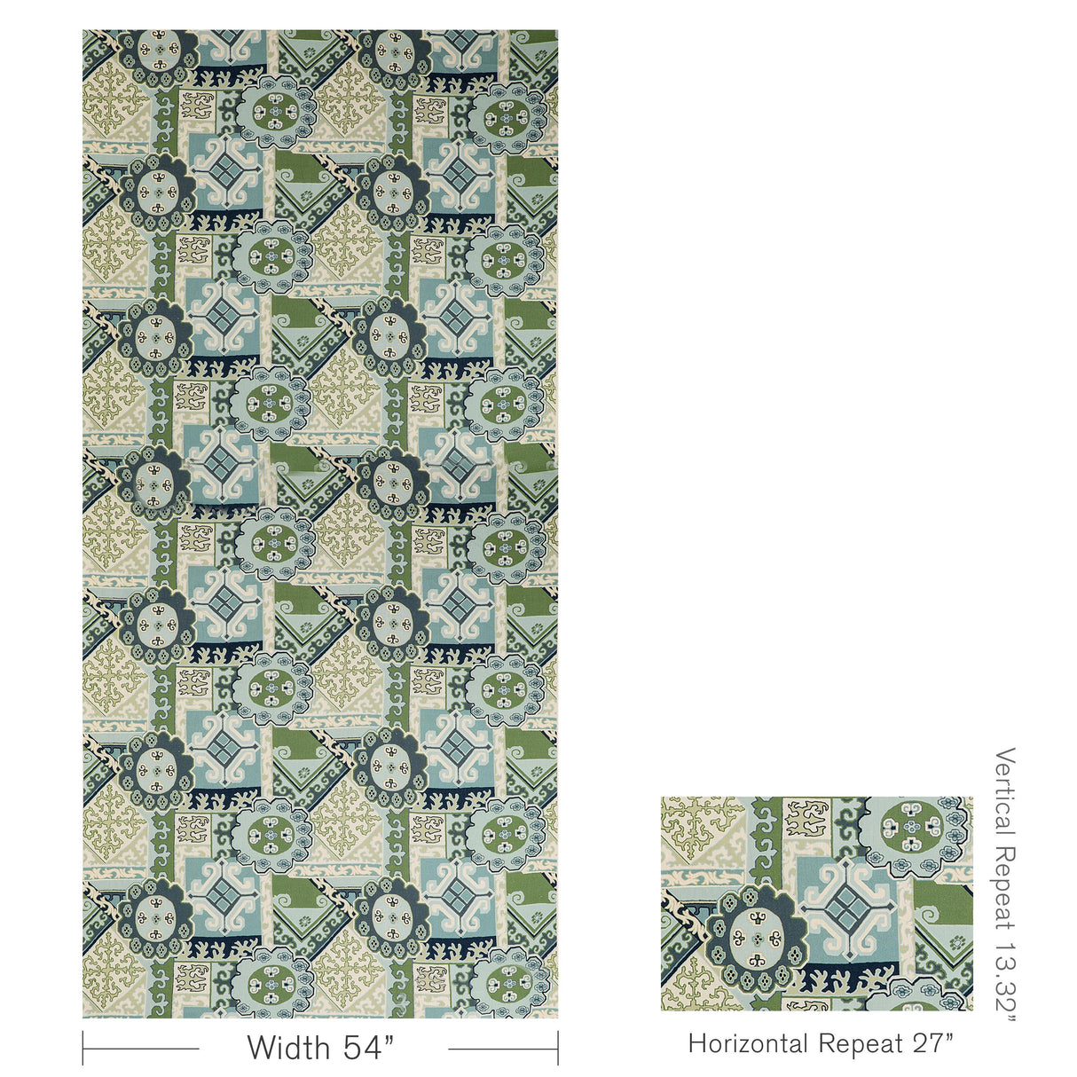 Lee Jofa BATANGAS PRINT AQUA/LEAF Fabric
