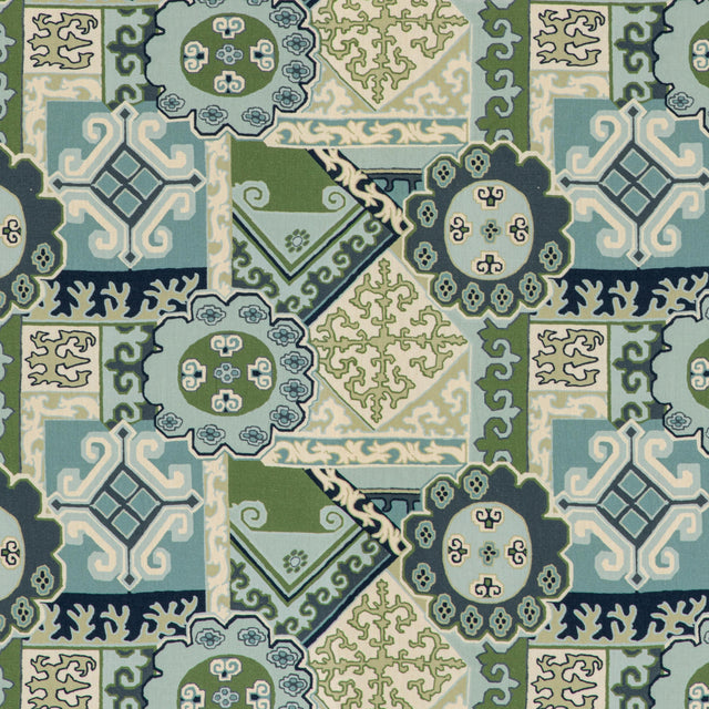 Lee Jofa BATANGAS PRINT AQUA/LEAF Fabric