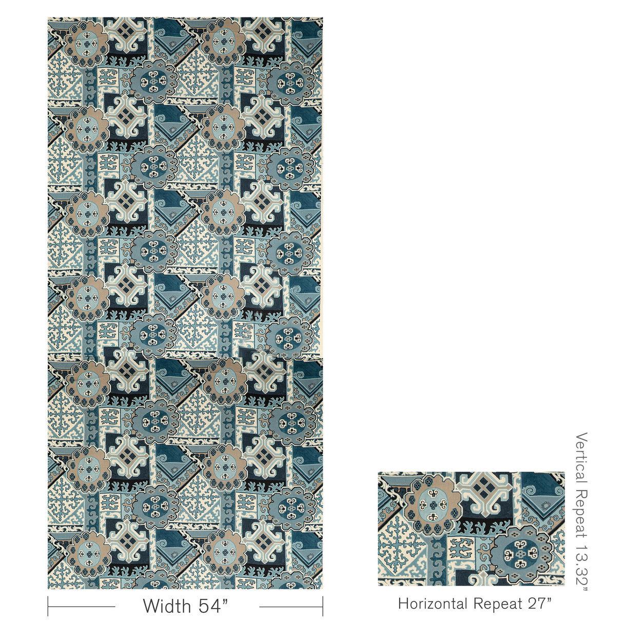Lee Jofa BATANGAS PRINT BLUE/SLATE Fabric