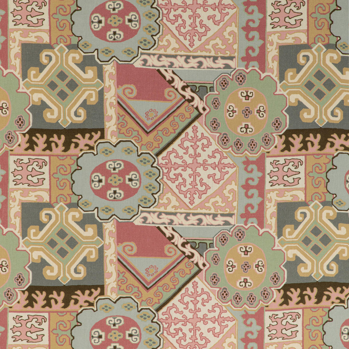 Lee Jofa BATANGAS PRINT PINK/MULTI Fabric