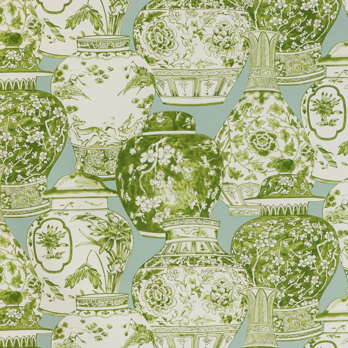 Lee Jofa PANDAN PRINT MIST/JADE Fabric