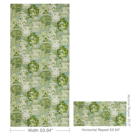 Lee Jofa PANDAN PRINT MIST/JADE Fabric