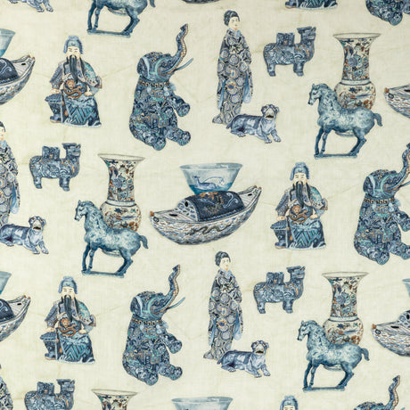Lee Jofa TAMBELAN PRINT PORCELAIN Fabric