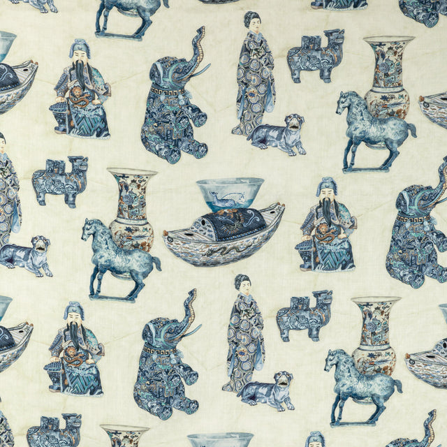 Lee Jofa TAMBELAN PRINT PORCELAIN Fabric