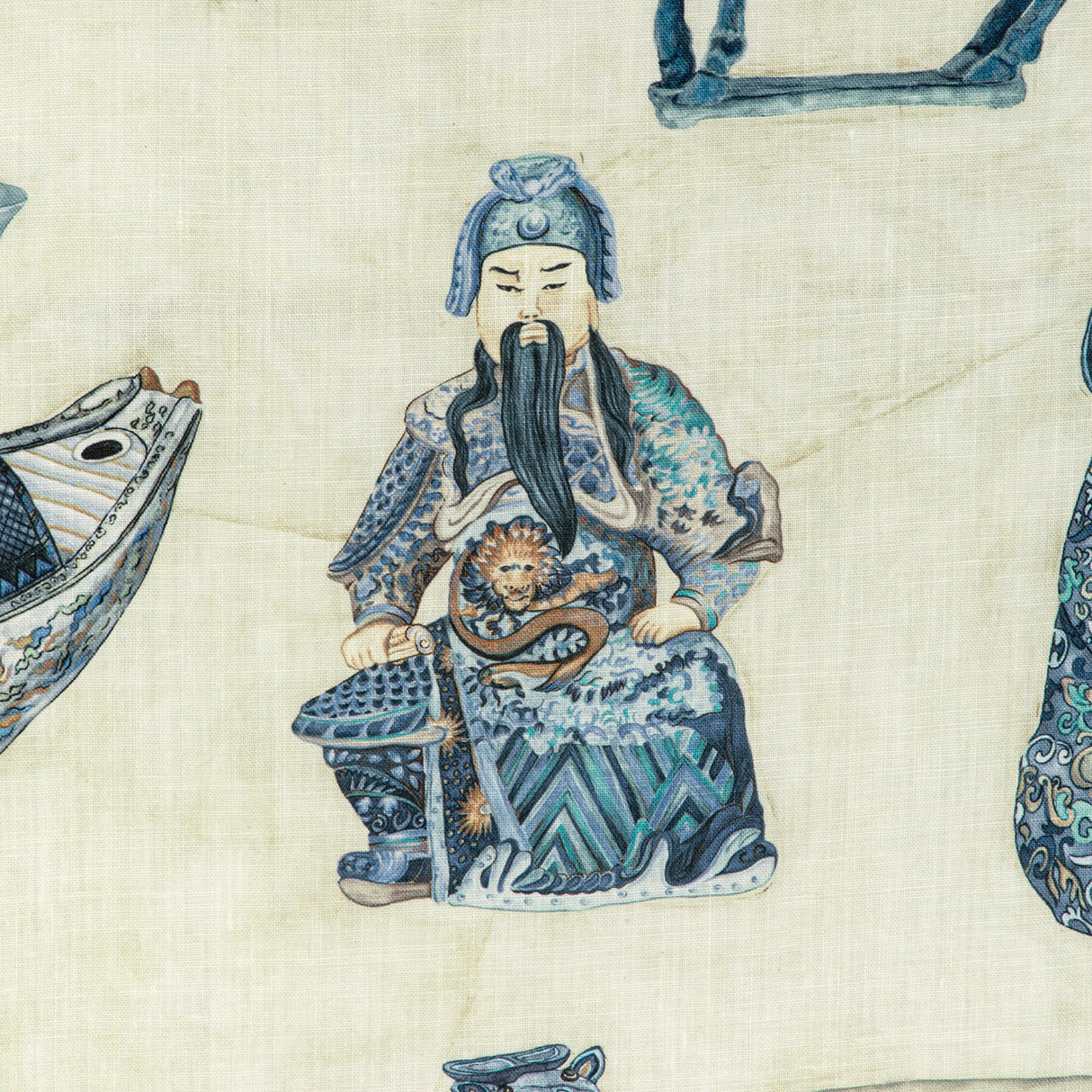 Lee Jofa TAMBELAN PRINT PORCELAIN Fabric