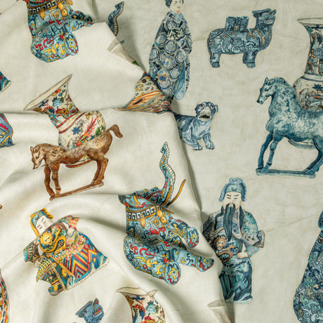 Lee Jofa TAMBELAN PRINT PORCELAIN Fabric