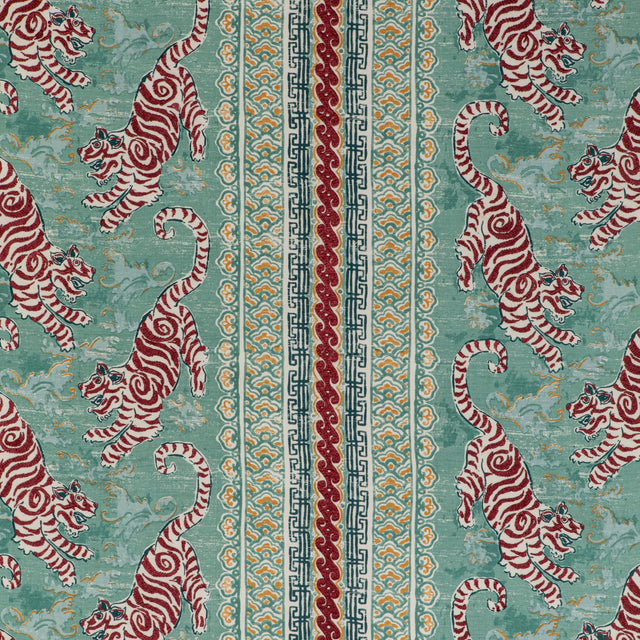 Lee Jofa BONGOL PRINT AQUA Fabric