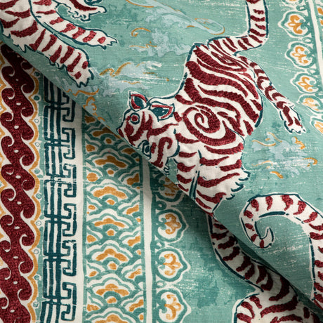 Lee Jofa BONGOL PRINT AQUA Fabric
