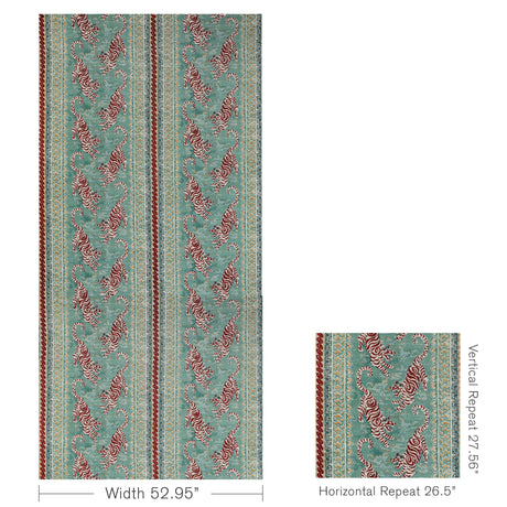 Lee Jofa BONGOL PRINT AQUA Fabric