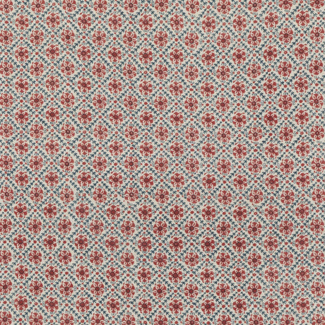 G P & J Baker CAMDEN TRELLIS RED/ BLUE Fabric