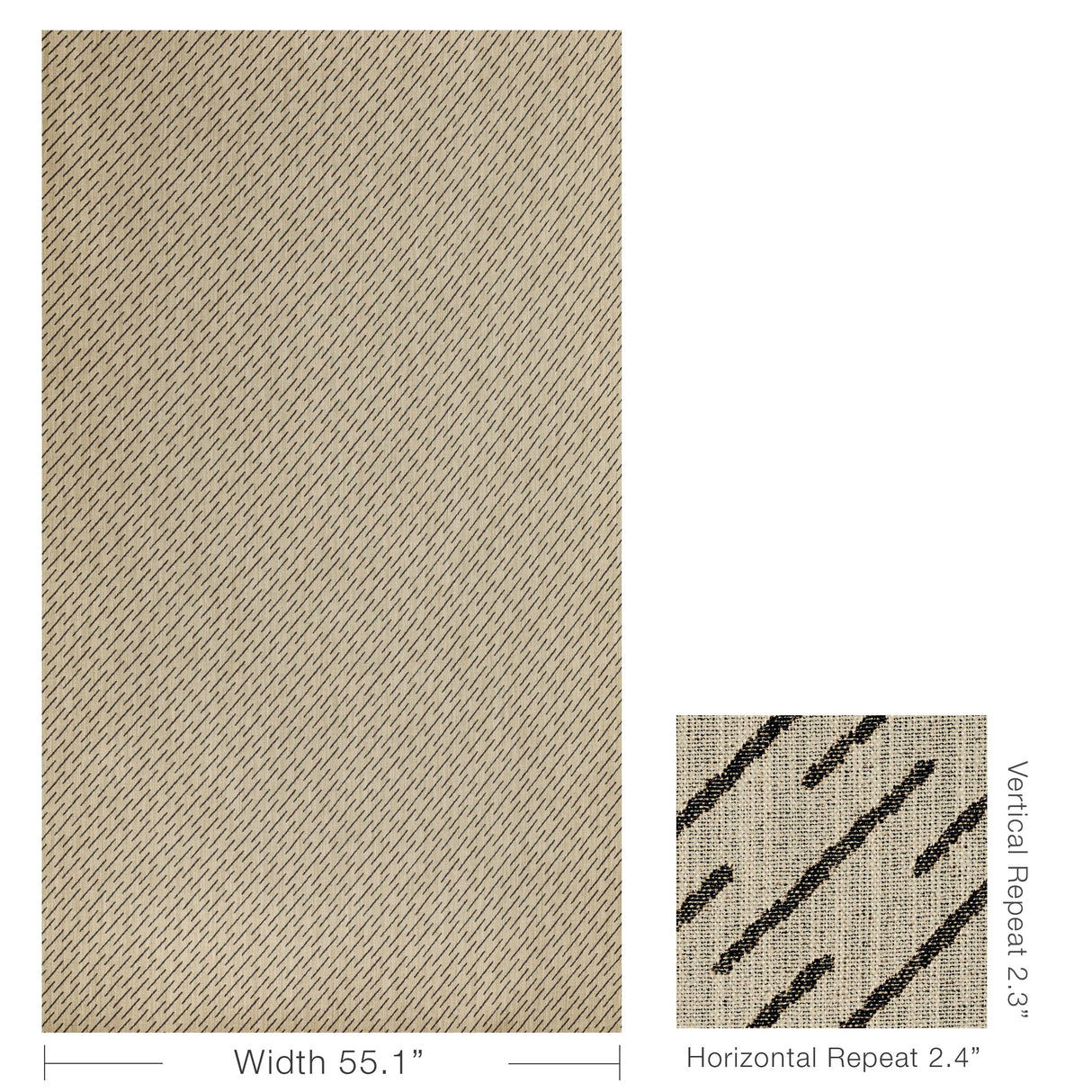 Lee Jofa ESKER WEAVE EBONY/IVORY Upholstery Fabric