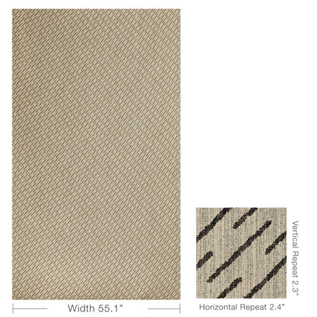 Lee Jofa ESKER WEAVE EBONY/IVORY Upholstery Fabric