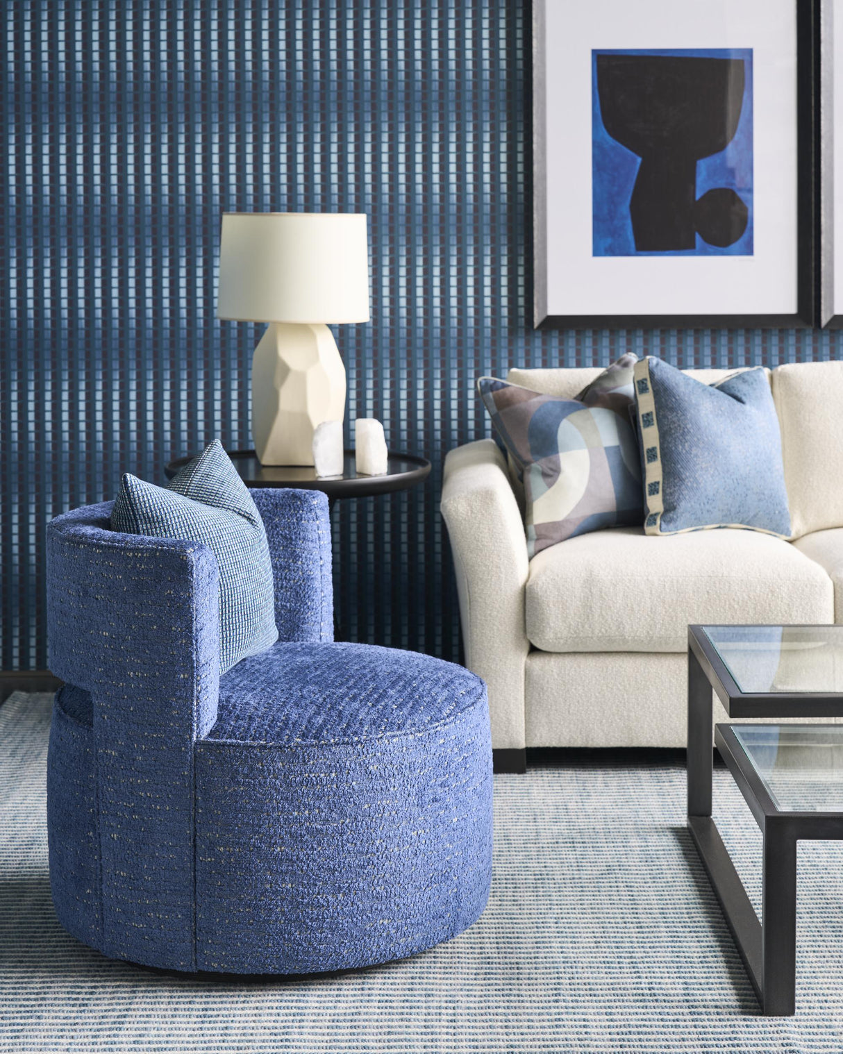 Lee Jofa PLUME COBALT Upholstery Fabric