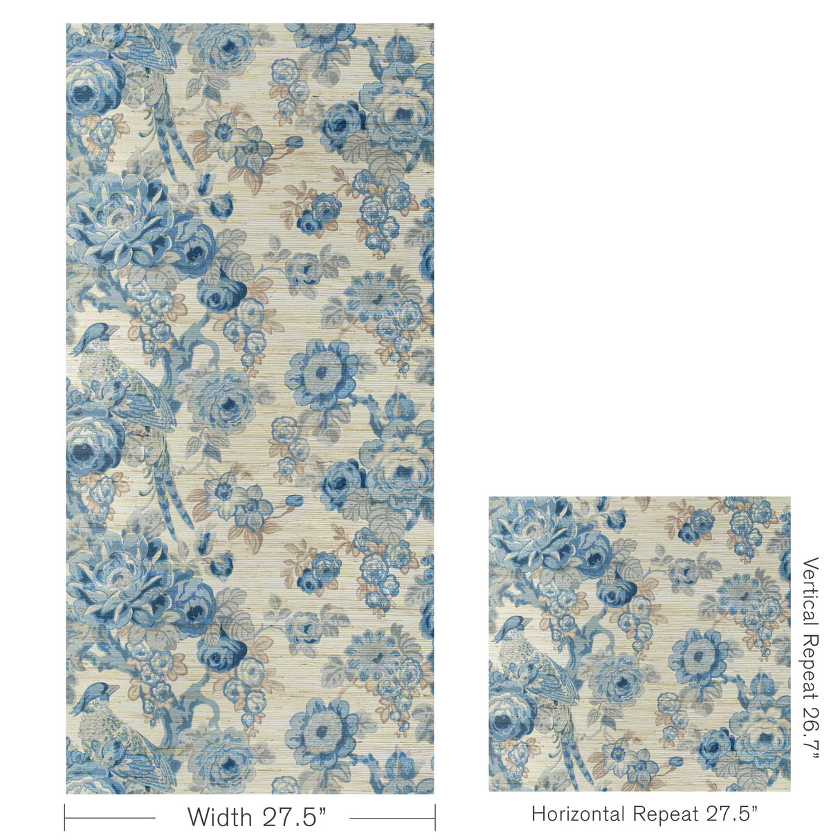 Lee Jofa AVONDALE PAPER BLUE/SLATE Wallpaper