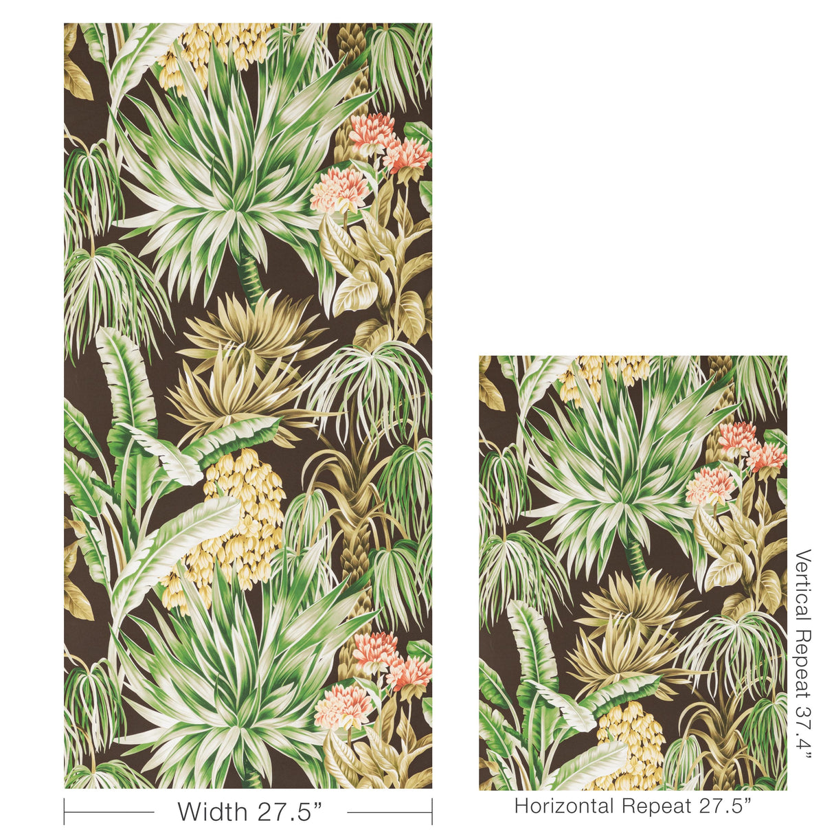 Lee Jofa CALUYA PAPER ESPRESSO Wallpaper