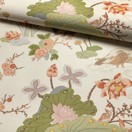 Lee Jofa LUZON PAPER APRICOT Wallpaper