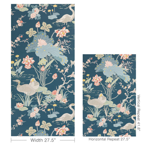 Lee Jofa LUZON PAPER SAPPHIRE Wallpaper