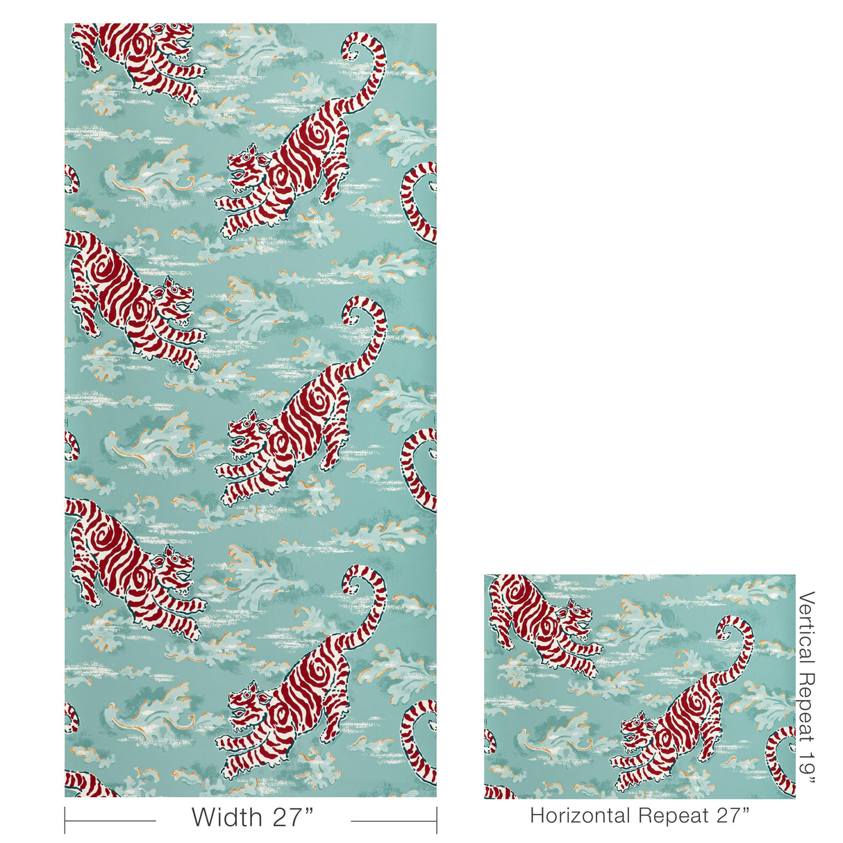Lee Jofa BONGOL PAPER AQUA Wallpaper